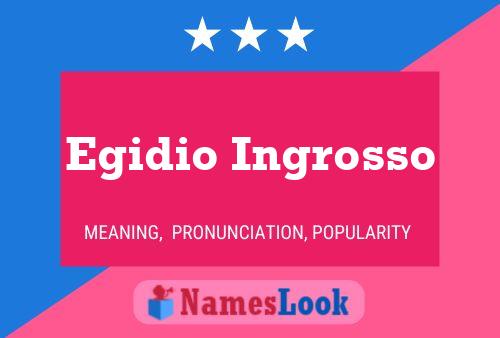 Egidio Ingrosso Namensposter