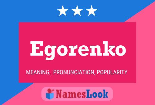 Egorenko Namensposter