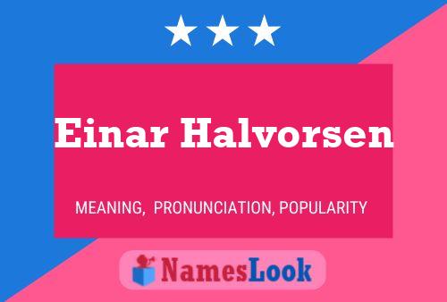 Einar Halvorsen Namensposter