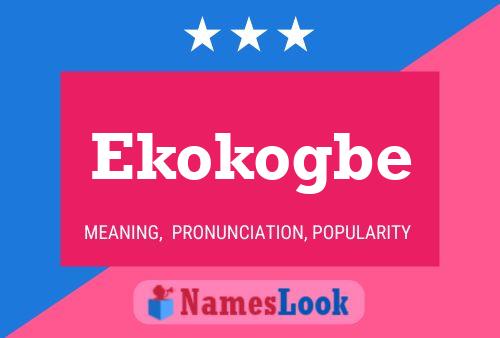 Ekokogbe Namensposter