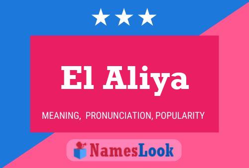 El Aliya Namensposter