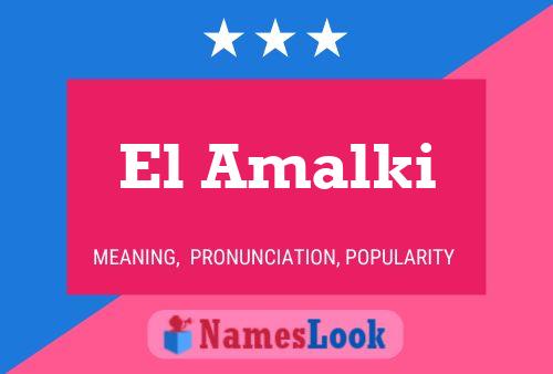 El Amalki Namensposter