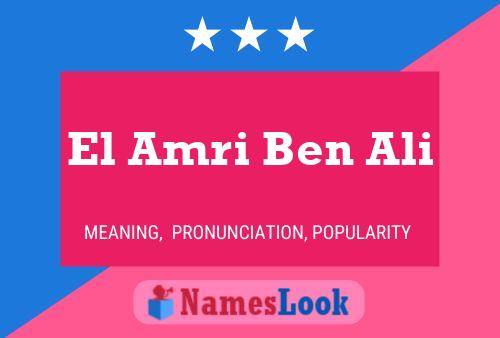 El Amri Ben Ali Namensposter