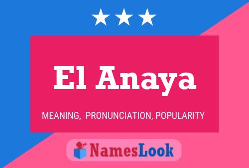 El Anaya Namensposter