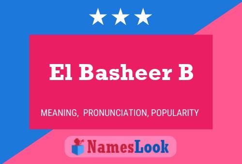 El Basheer B Namensposter