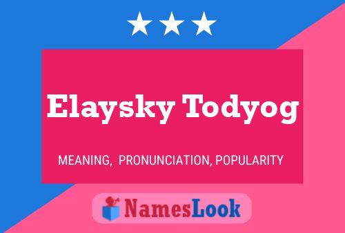 Elaysky Todyog Namensposter