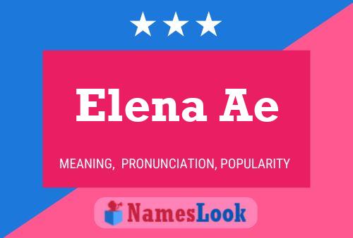 Elena Ae Namensposter