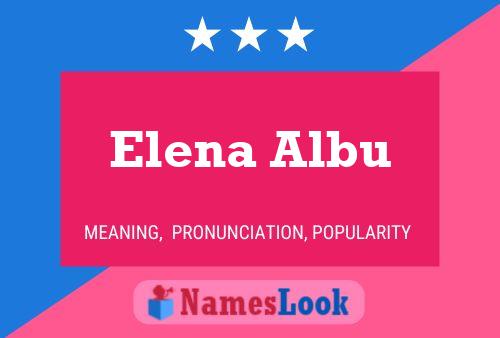 Elena Albu Namensposter