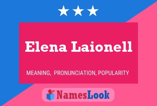 Elena Laionell Namensposter