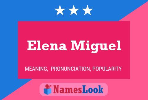 Elena Miguel Namensposter