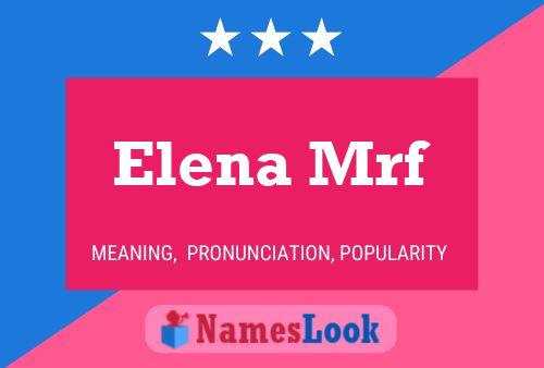 Elena Mrf Namensposter