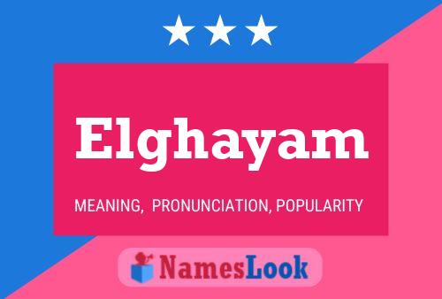 Elghayam Namensposter