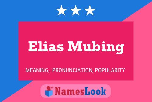 Elias Mubing Namensposter