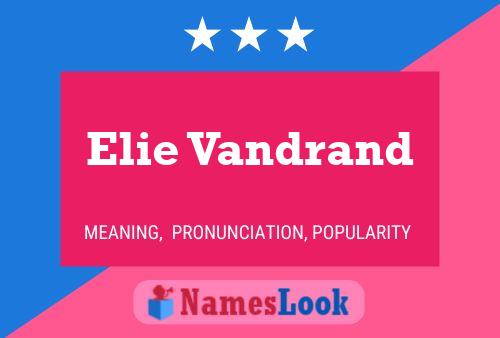 Elie Vandrand Namensposter