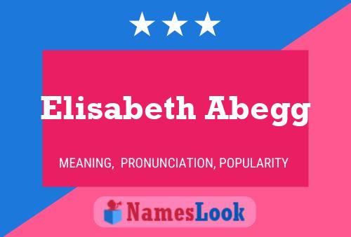 Elisabeth Abegg Namensposter