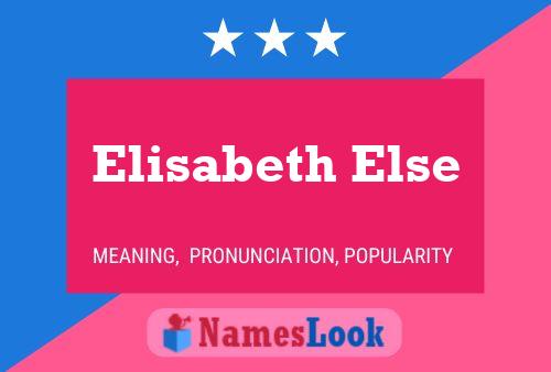 Elisabeth Else Namensposter