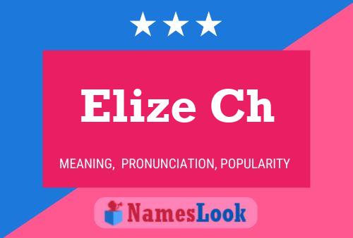 Elize Ch Namensposter