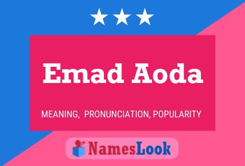 Emad Aoda Namensposter