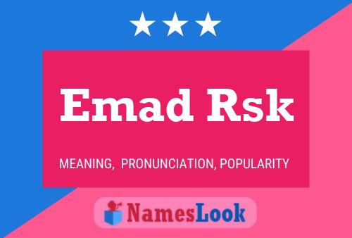 Emad Rsk Namensposter