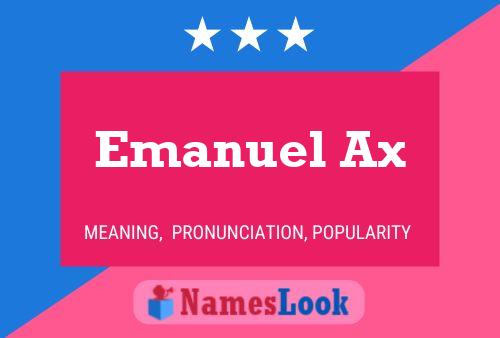 Emanuel Ax Namensposter