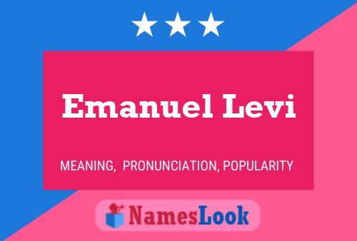 Emanuel Levi Namensposter