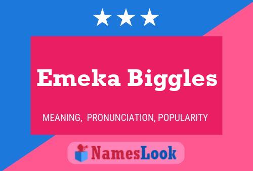 Emeka Biggles Namensposter