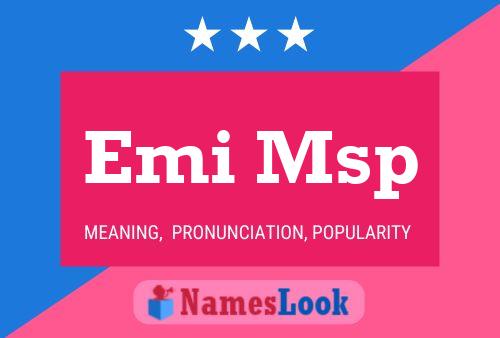 Emi Msp Namensposter