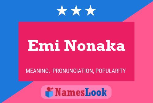 Emi Nonaka Namensposter