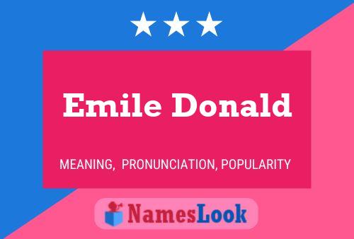 Emile Donald Namensposter