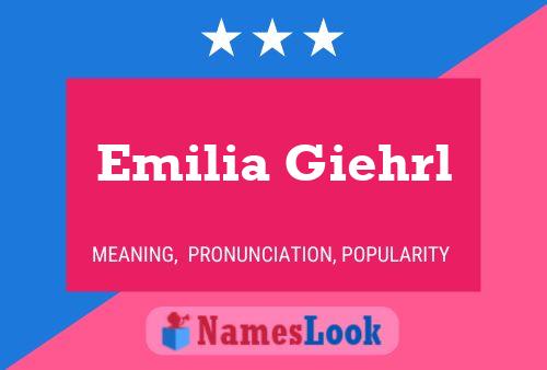 Emilia Giehrl Namensposter