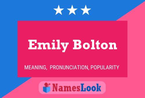 Emily Bolton Namensposter