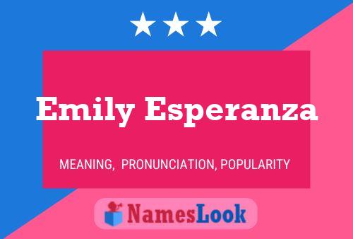 Emily Esperanza Namensposter