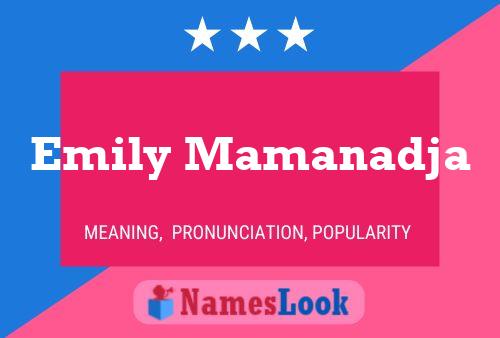 Emily Mamanadja Namensposter