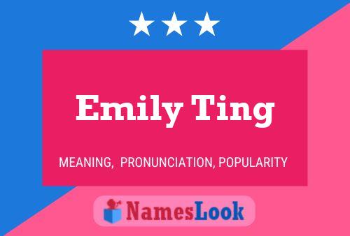 Emily Ting Namensposter