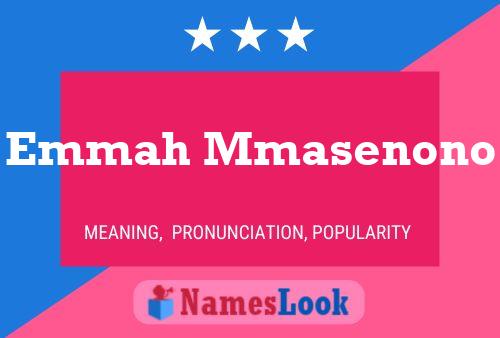 Emmah Mmasenono Namensposter