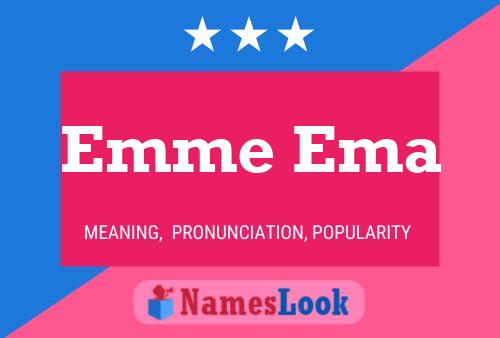 Emme Ema Namensposter