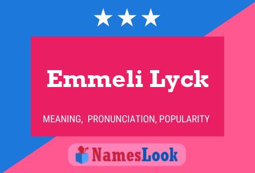 Emmeli Lyck Namensposter