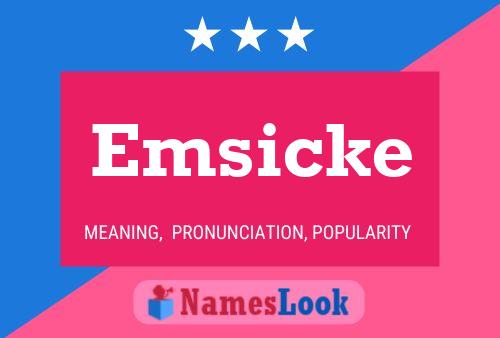 Emsicke Namensposter