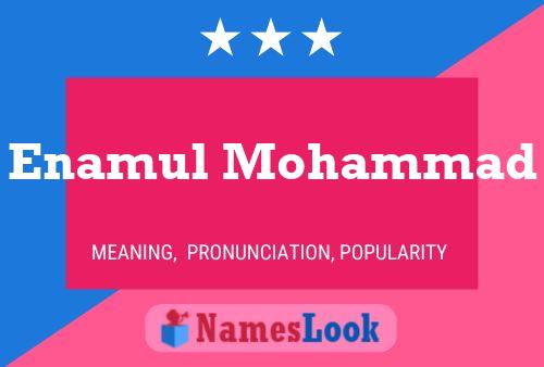 Enamul Mohammad Namensposter