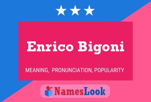 Enrico Bigoni Namensposter