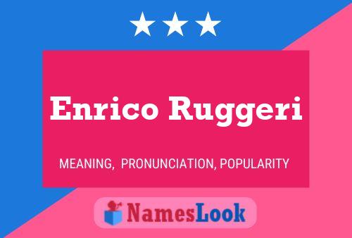 Enrico Ruggeri Namensposter