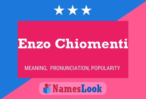 Enzo Chiomenti Namensposter