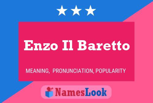 Enzo Il Baretto Namensposter