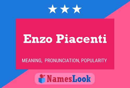 Enzo Piacenti Namensposter