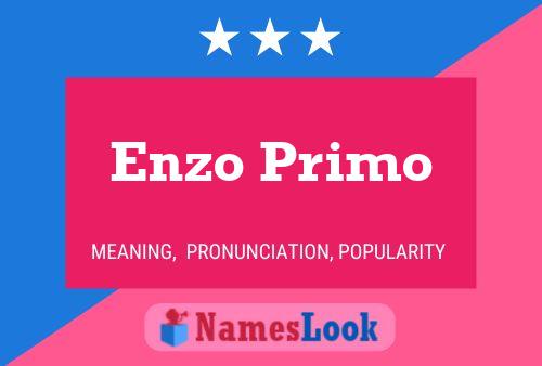 Enzo Primo Namensposter