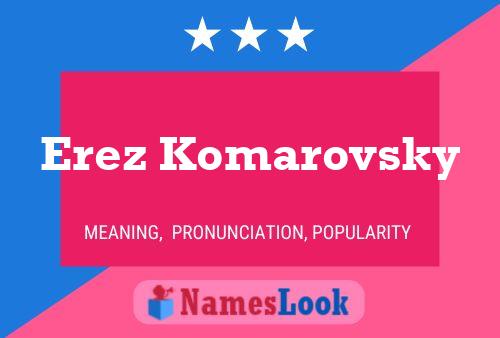 Erez Komarovsky Namensposter