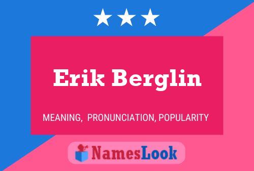 Erik Berglin Namensposter