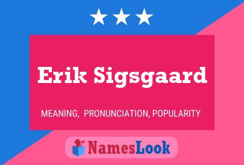 Erik Sigsgaard Namensposter