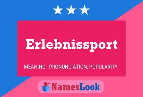 Erlebnissport Namensposter