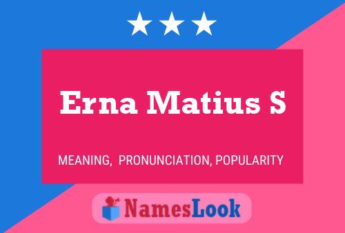 Erna Matius S Namensposter